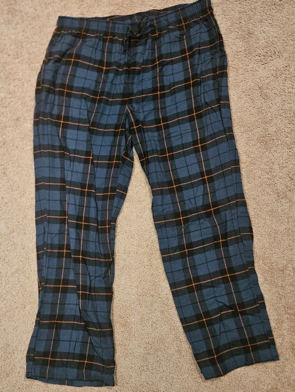 Men's Blue Plaid Lounge Pants